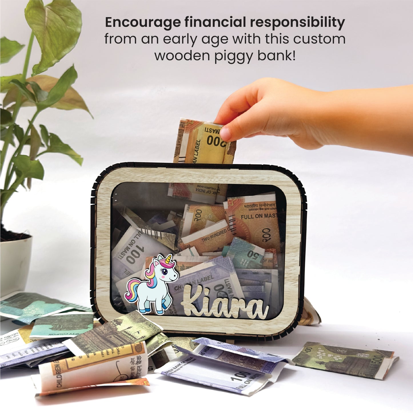 Custom Wooden Piggy Bank – A Fun Way to Learn Smart Saving!