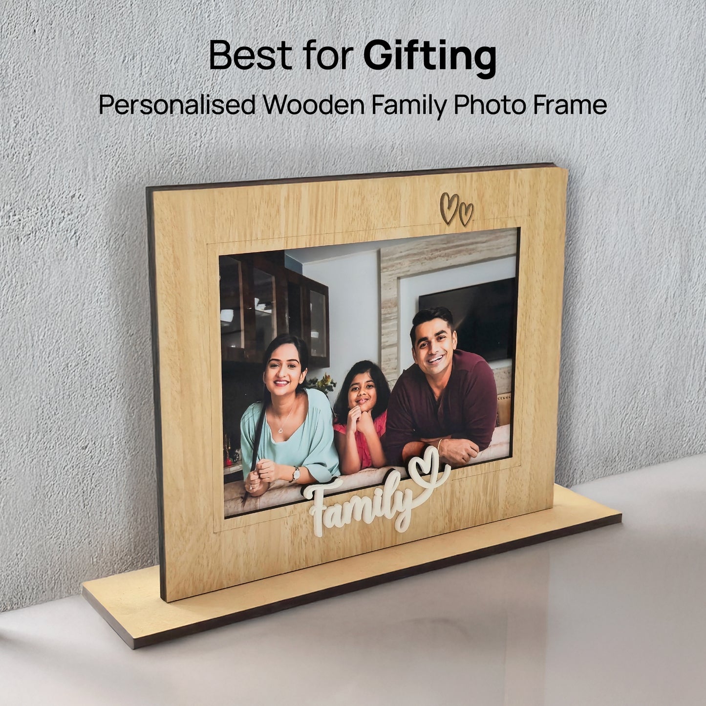 Custom Wooden Tabletop Photo Frame – Just Upload & Cherish