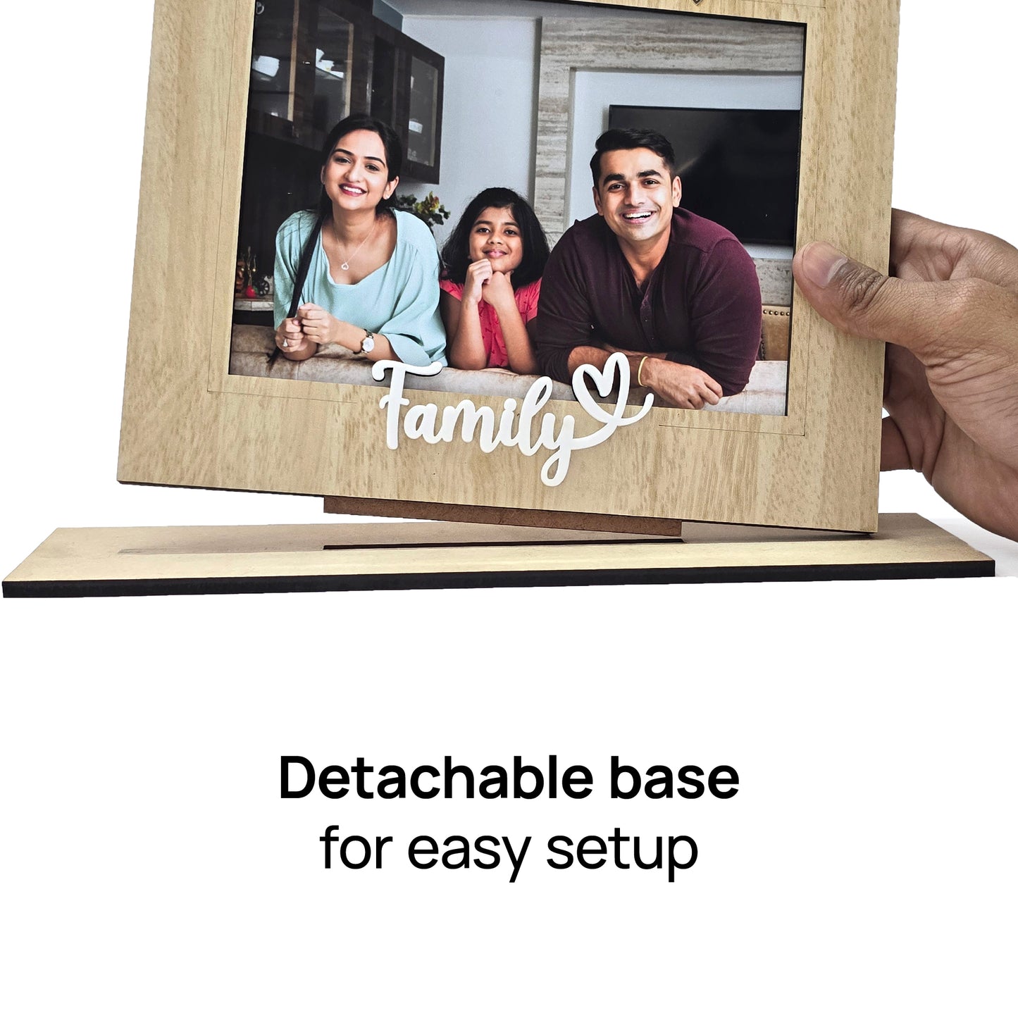 Custom Wooden Tabletop Photo Frame – Just Upload & Cherish