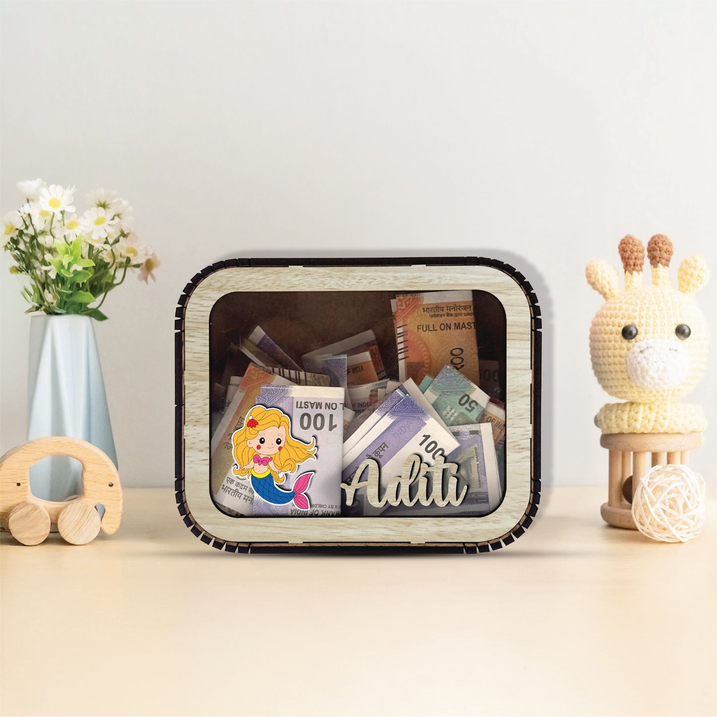 Custom Wooden Piggy Bank – A Fun Way to Learn Smart Saving!