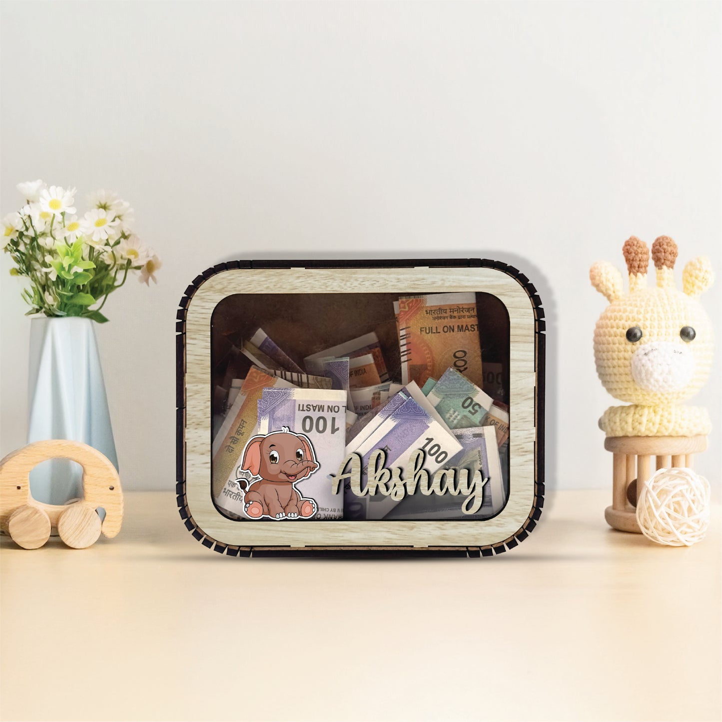 Custom Wooden Piggy Bank – A Fun Way to Learn Smart Saving!