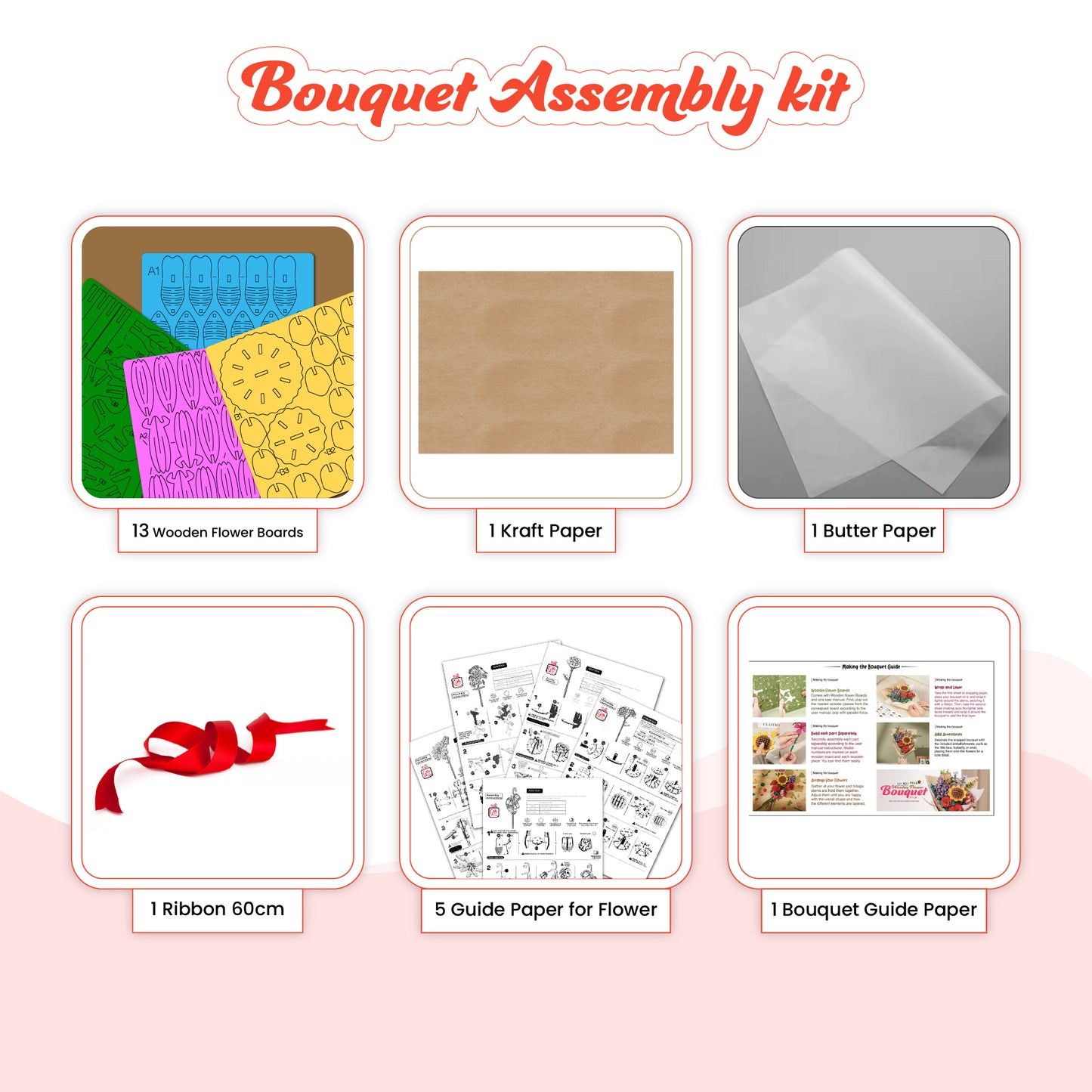 DIY Wooden Flower Bouquet | 3D Wooden Puzzle Craft Kit