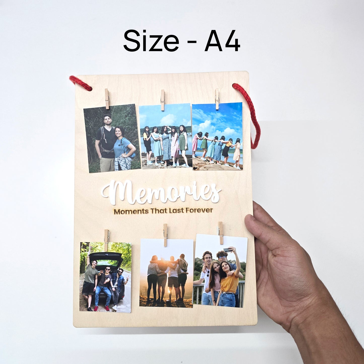 Custom Wooden Memories Hanger Board – Display Your Best Moments