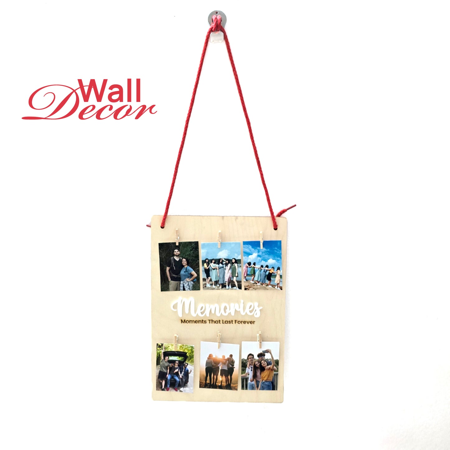 Custom Wooden Memories Hanger Board – Display Your Best Moments