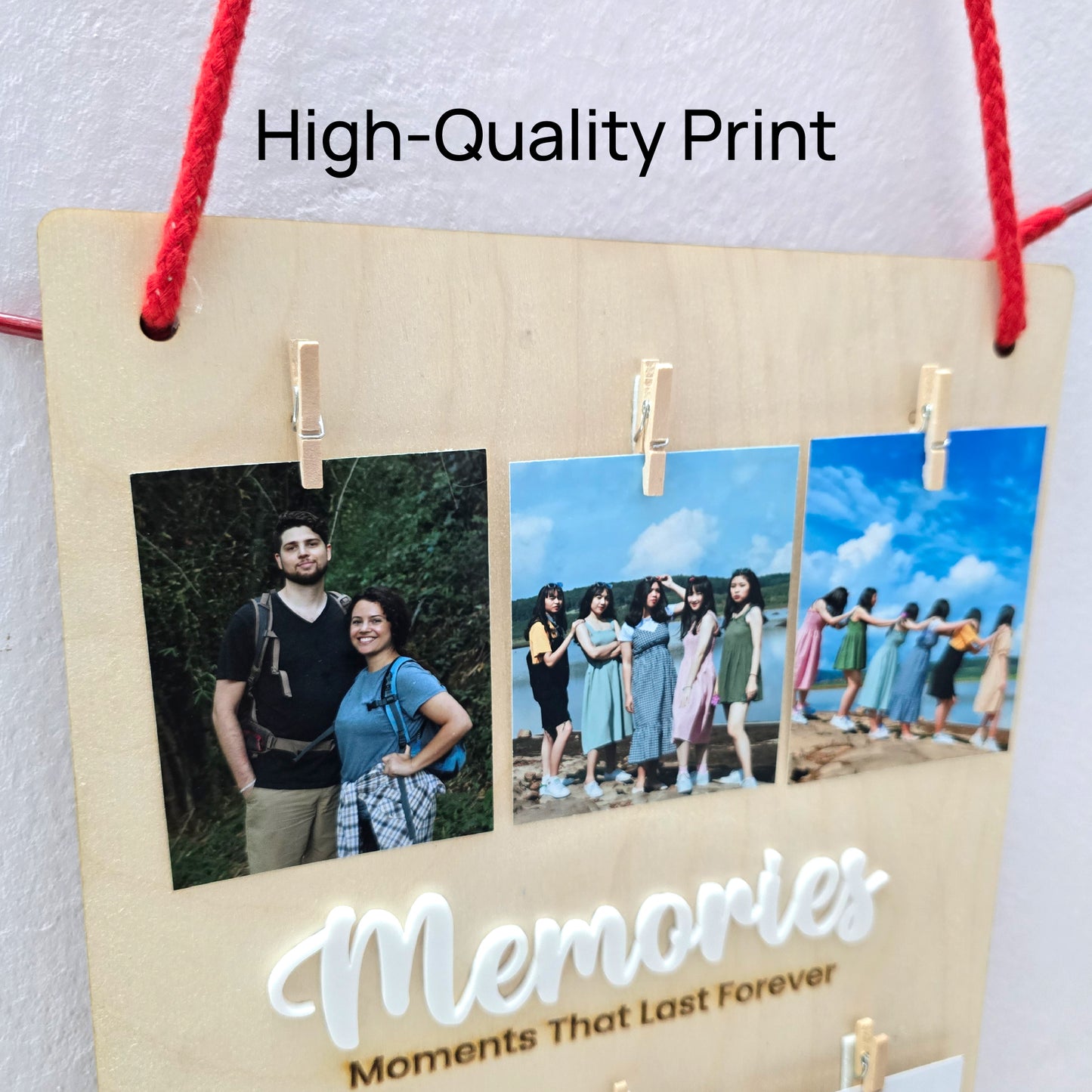 Custom Wooden Memories Hanger Board – Display Your Best Moments