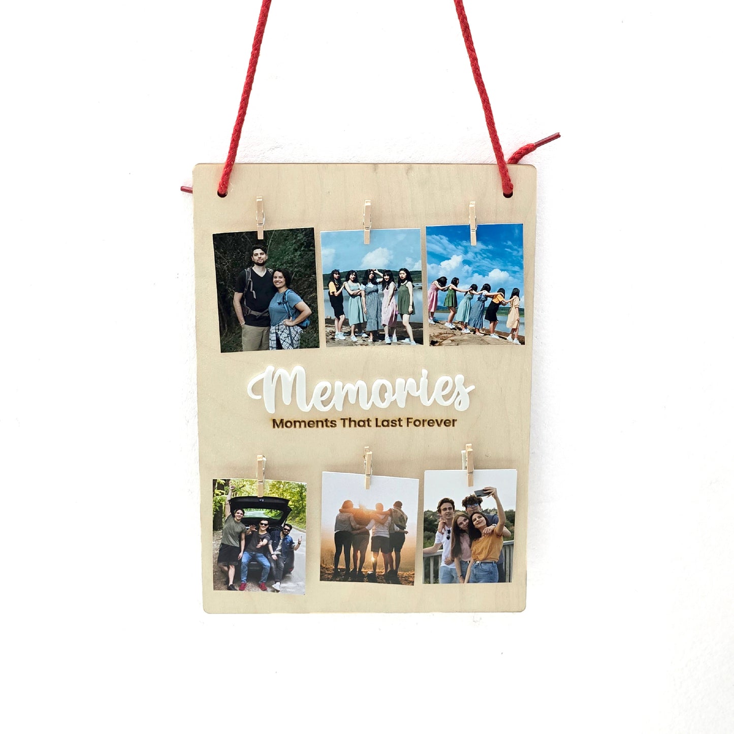 Custom Wooden Memories Hanger Board – Display Your Best Moments