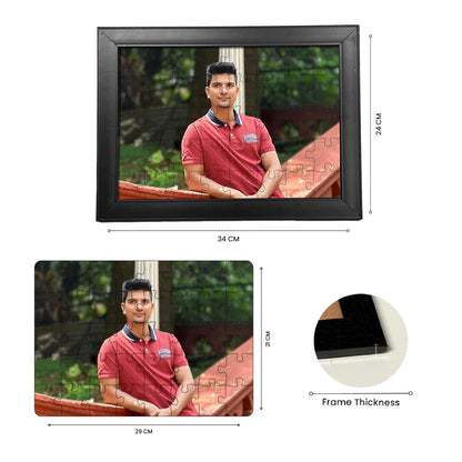 Personalised Jigsaw Puzzle Wooden Photoframe