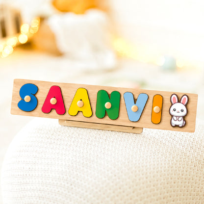 Personalised Name Puzzle with Pegs