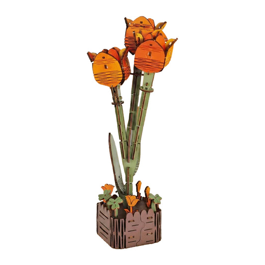 Tulip 3D Wooden Flower Pot DIY Craft Kit