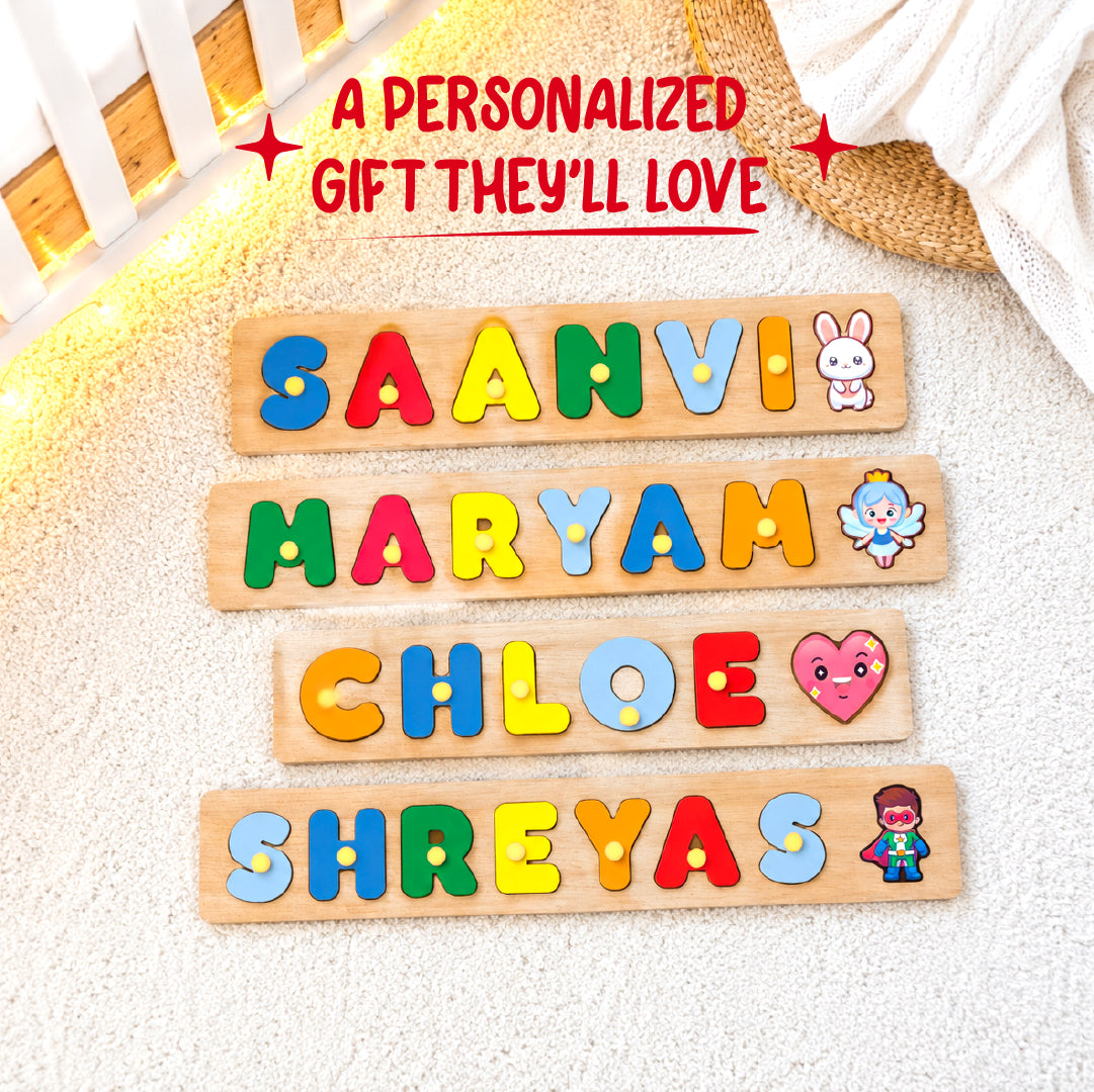 Personalised Name Puzzle with Pegs