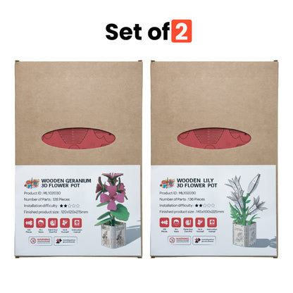 Geranium & Lily (Pack of 2)