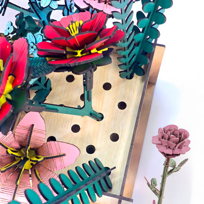Wooden Bloom Box – Everlasting Wooden Flower Arrangement for Table Décor