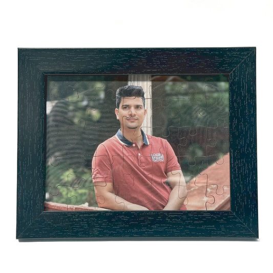 Personalised Jigsaw Puzzle Wooden Photoframe