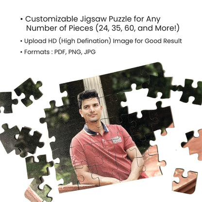 Personalised Jigsaw Puzzle Wooden Photoframe