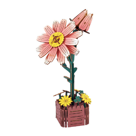 Daisy 3D Wooden Flower Pot DIY Craft Kit
