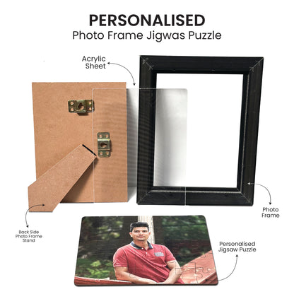 Personalised Jigsaw Puzzle Wooden Photoframe