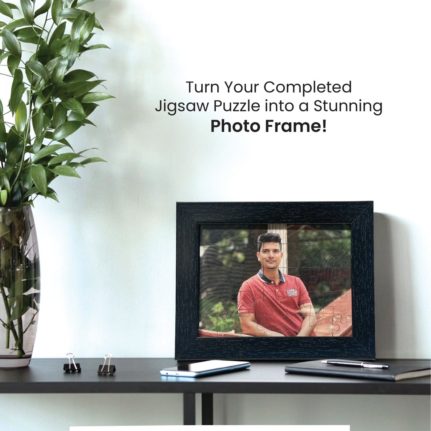 Personalised Jigsaw Puzzle Wooden Photoframe