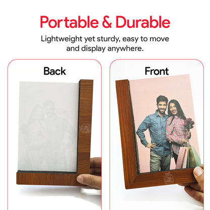 Premium Wooden Photo Frame – Dual Orientation Display