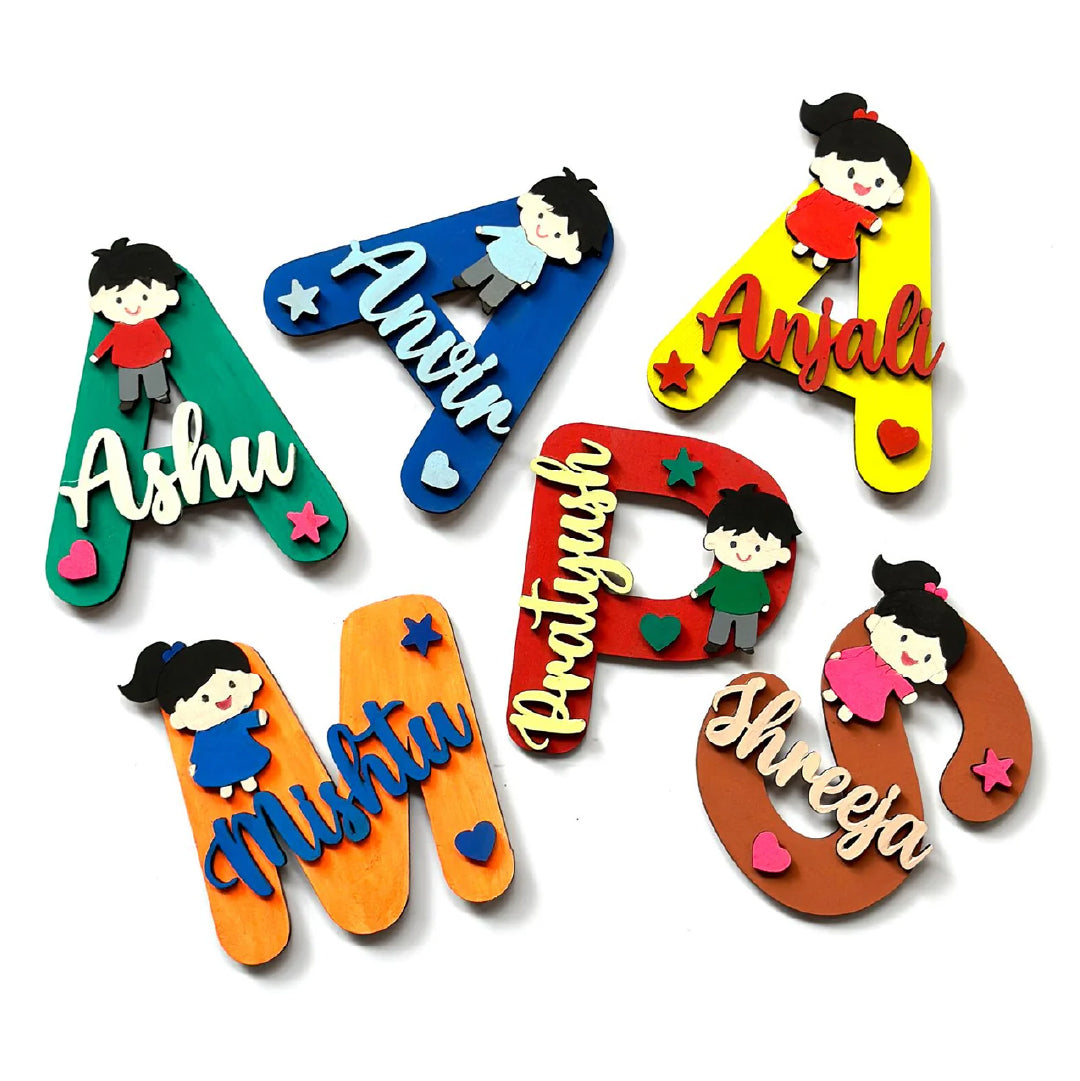 Personalized Name Monogram Fridge Magnets