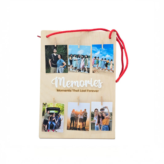 Custom Wooden Memories Hanger Board – Display Your Best Moments