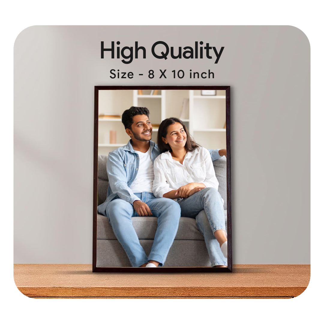 Personalised Wooden Tabletop Photo Frame- Solid Wood 8 x 10 Inch