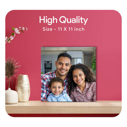 Personalised Acrylic Photo Frame Square 11 x 11 Inch