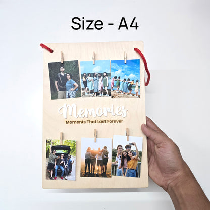 Custom Wooden Memories Hanger Board – Display Your Best Moments