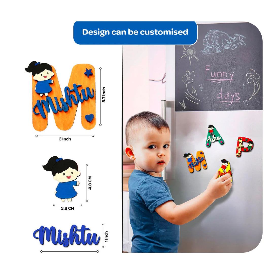 Personalized Name Monogram Fridge Magnets