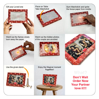 Personalised Couple Surprise Fire Photo Frame