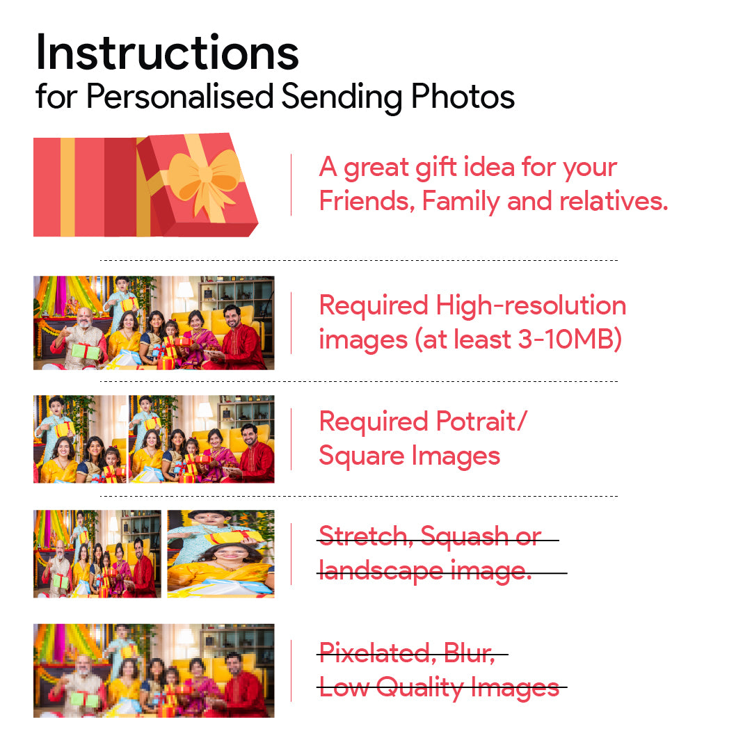 Personalised Acrylic Photo Frame Square 11 x 11 Inch