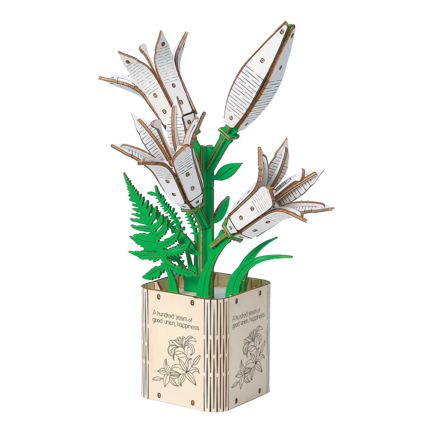 DIY Wooden Flower 3D Wooden Puzzle : Lilly