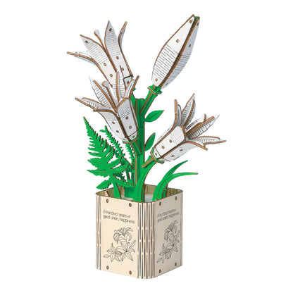 DIY Wooden Flower 3D Wooden Puzzle : Lilly