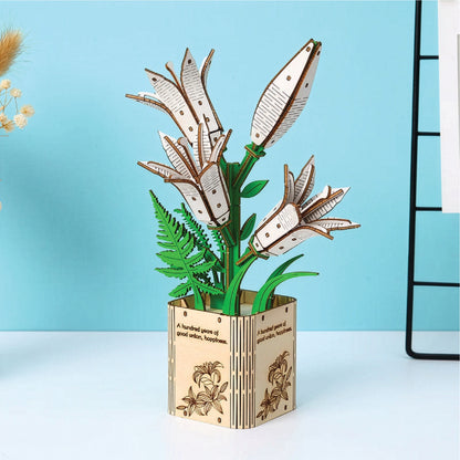 DIY Wooden Flower 3D Wooden Puzzle : Lilly