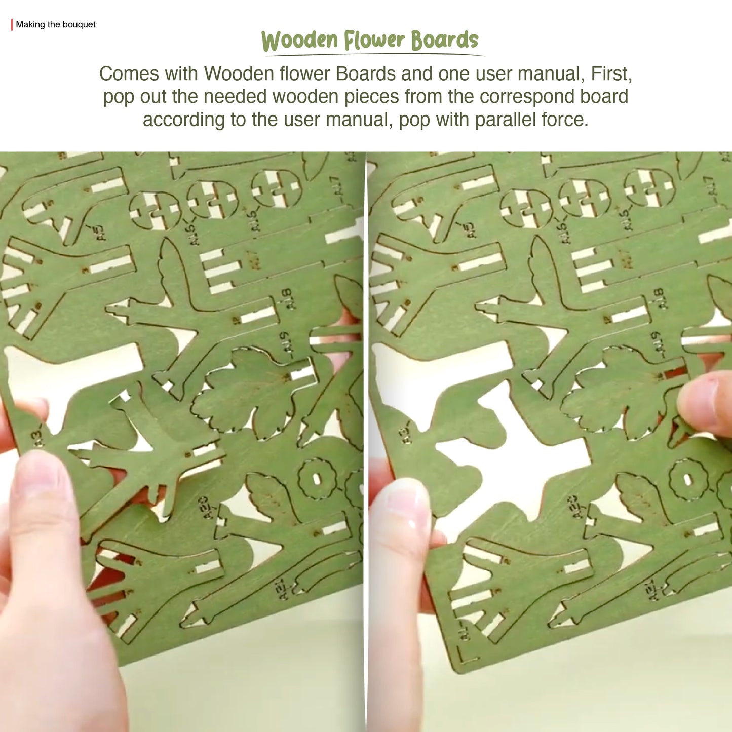 DIY Wooden Flower Bouquet | 3D Wooden Puzzle Craft Kit for Home Décor & Gifting